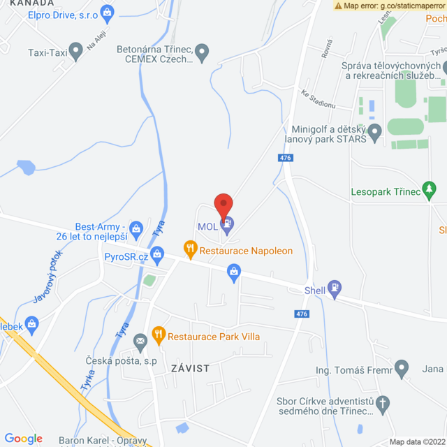 Poloha Toyota Třinec